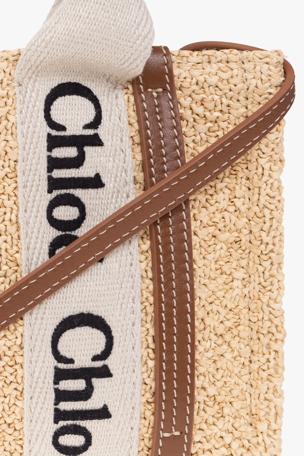 Chloe正規品/関税送料込み Woody Mini shoulder bag CHLOE Tote Bag Handbag Shoulder Bag 2way Beige Brown Woody